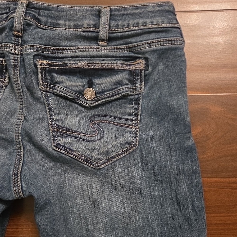 Silver Jeans, Tuesday Slim Boot Cut Classic Blue Denim, 34X31